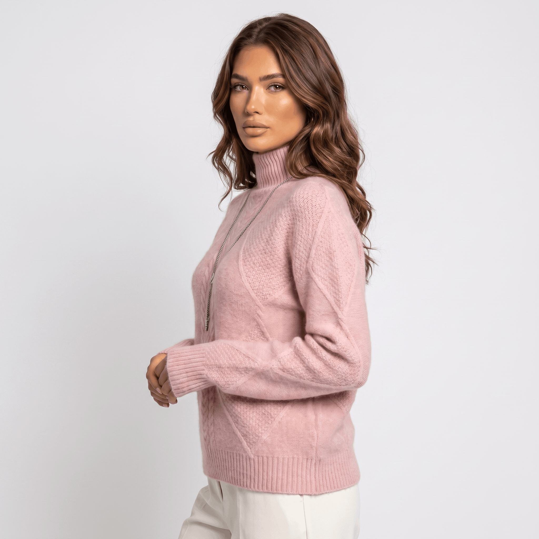 Elliot Cable Knit Turtleneck Sweater – Soft Warm Pullover