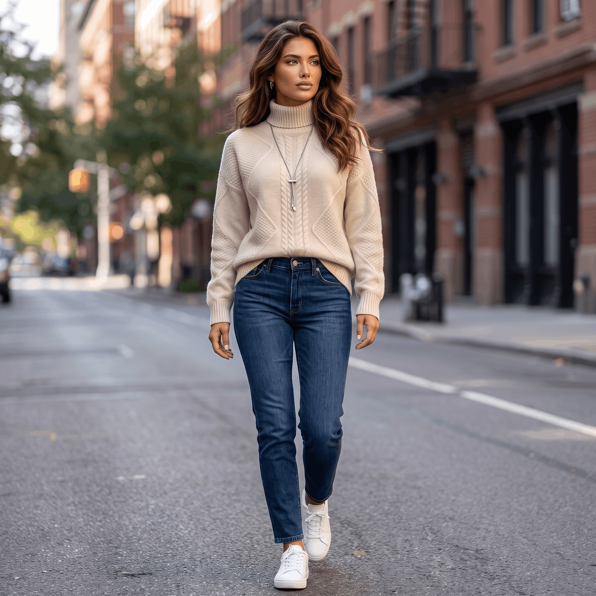 Elliot Cable Knit Turtleneck Sweater – Soft Warm Pullover