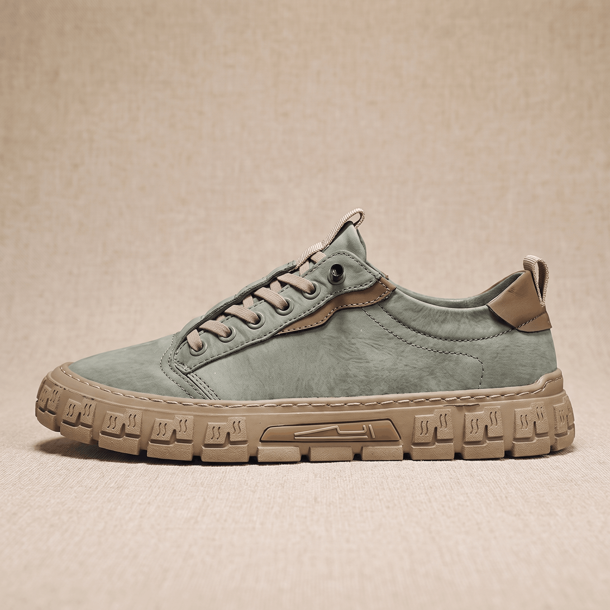 Vittorio Suede Canvas Sneakers – Cushioned Lace-Up Casual Trainers