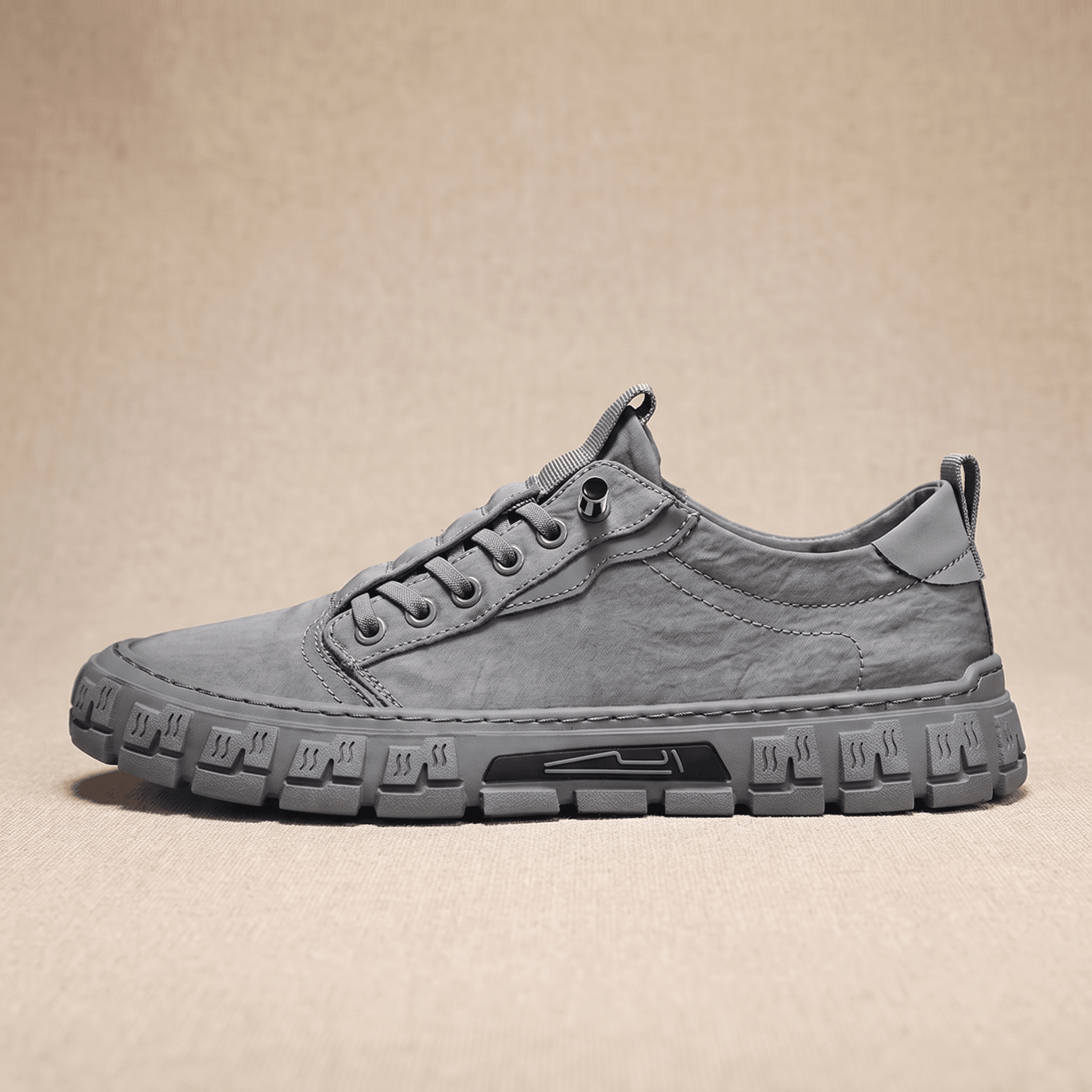 Vittorio Suede Canvas Sneakers – Cushioned Lace-Up Casual Trainers