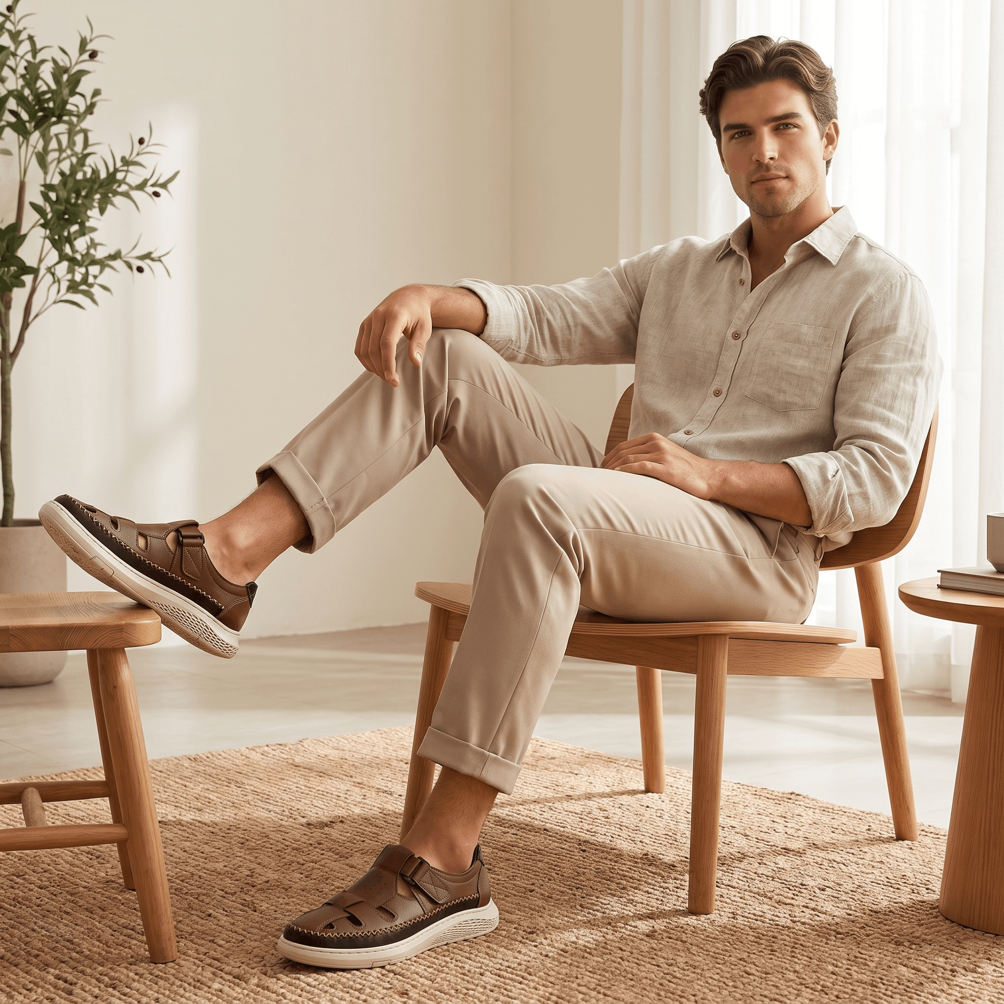 Tobias Leather Fisherman Sandals – Comfort Grip Sole