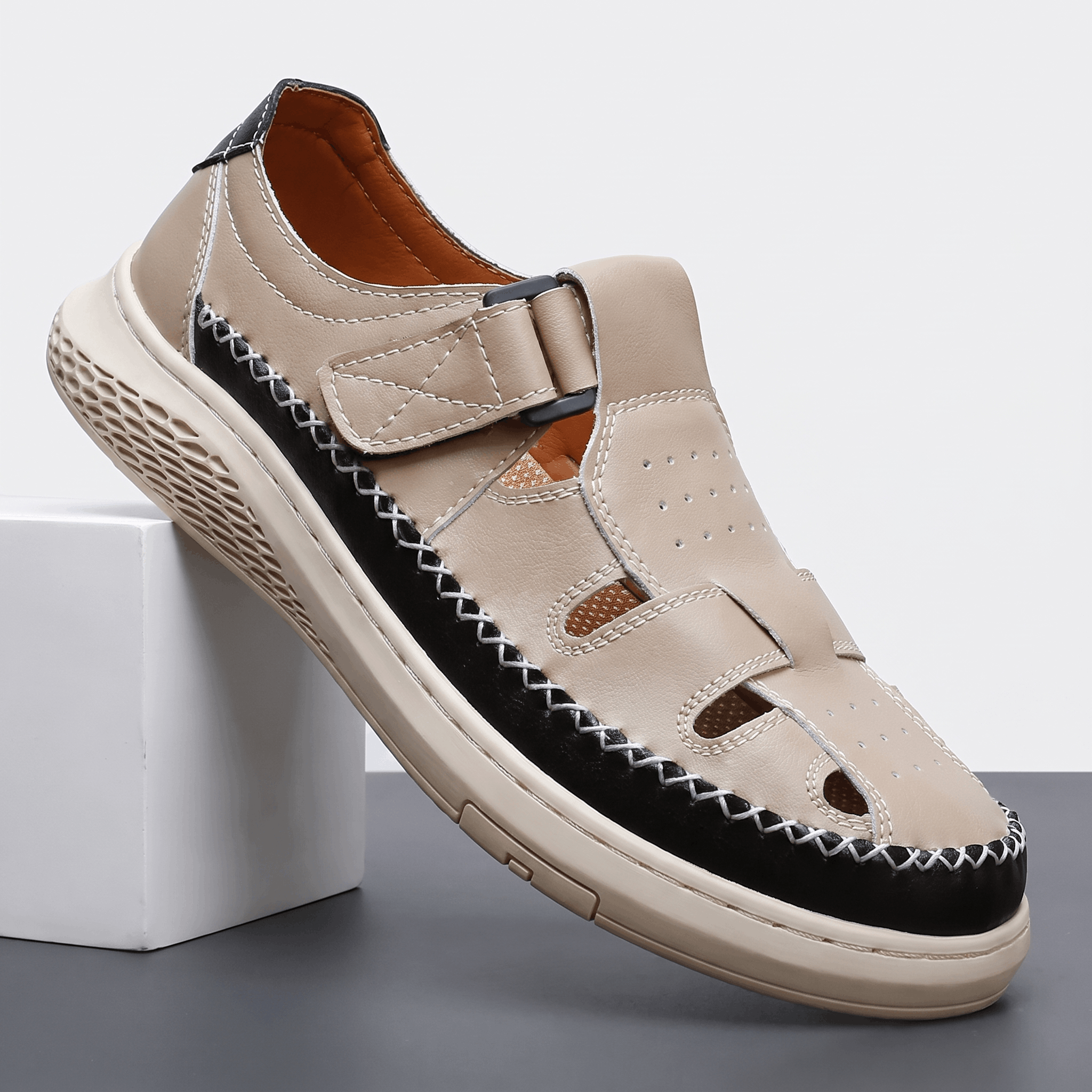 Tobias Leather Fisherman Sandals – Comfort Grip Sole