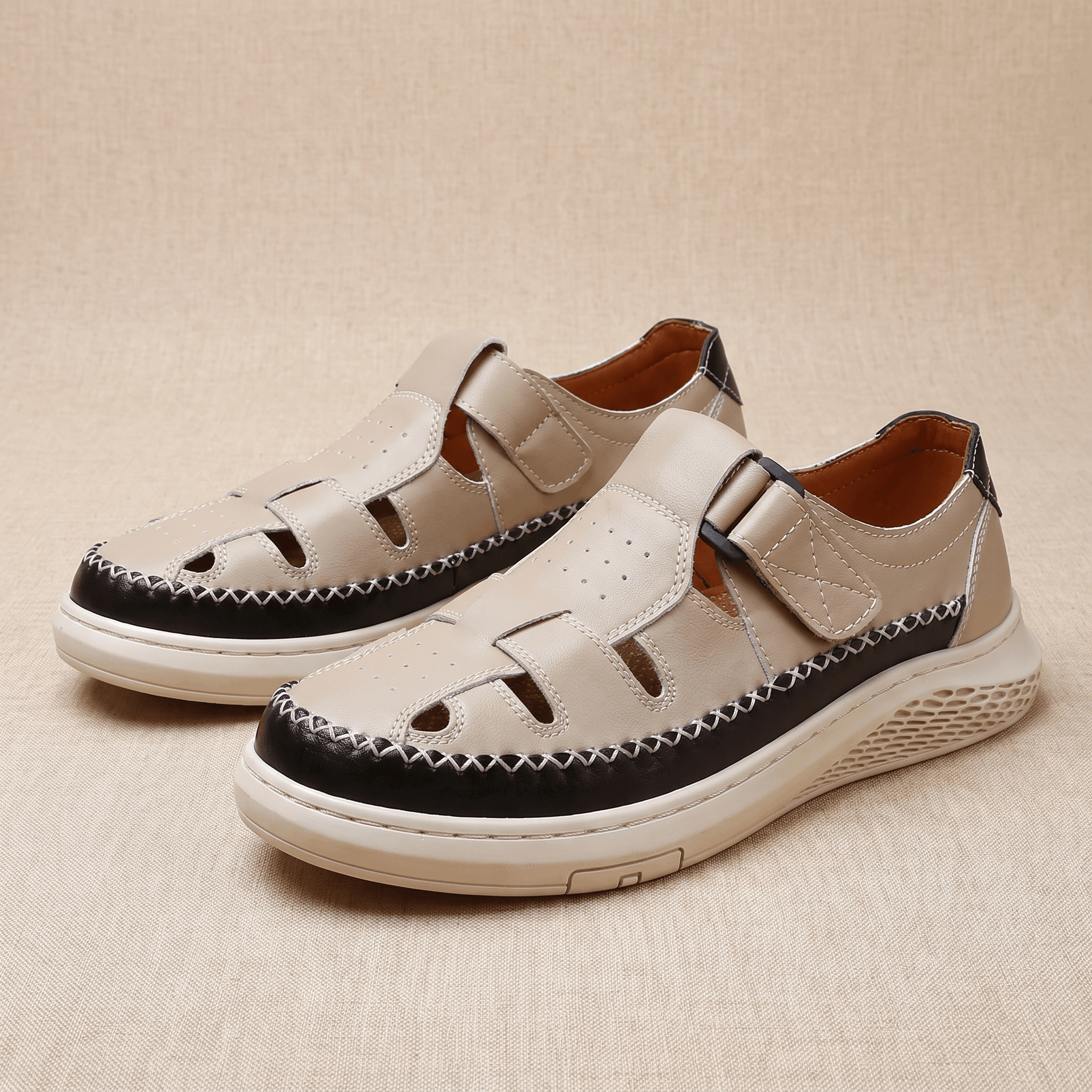 Tobias Leather Fisherman Sandals – Comfort Grip Sole