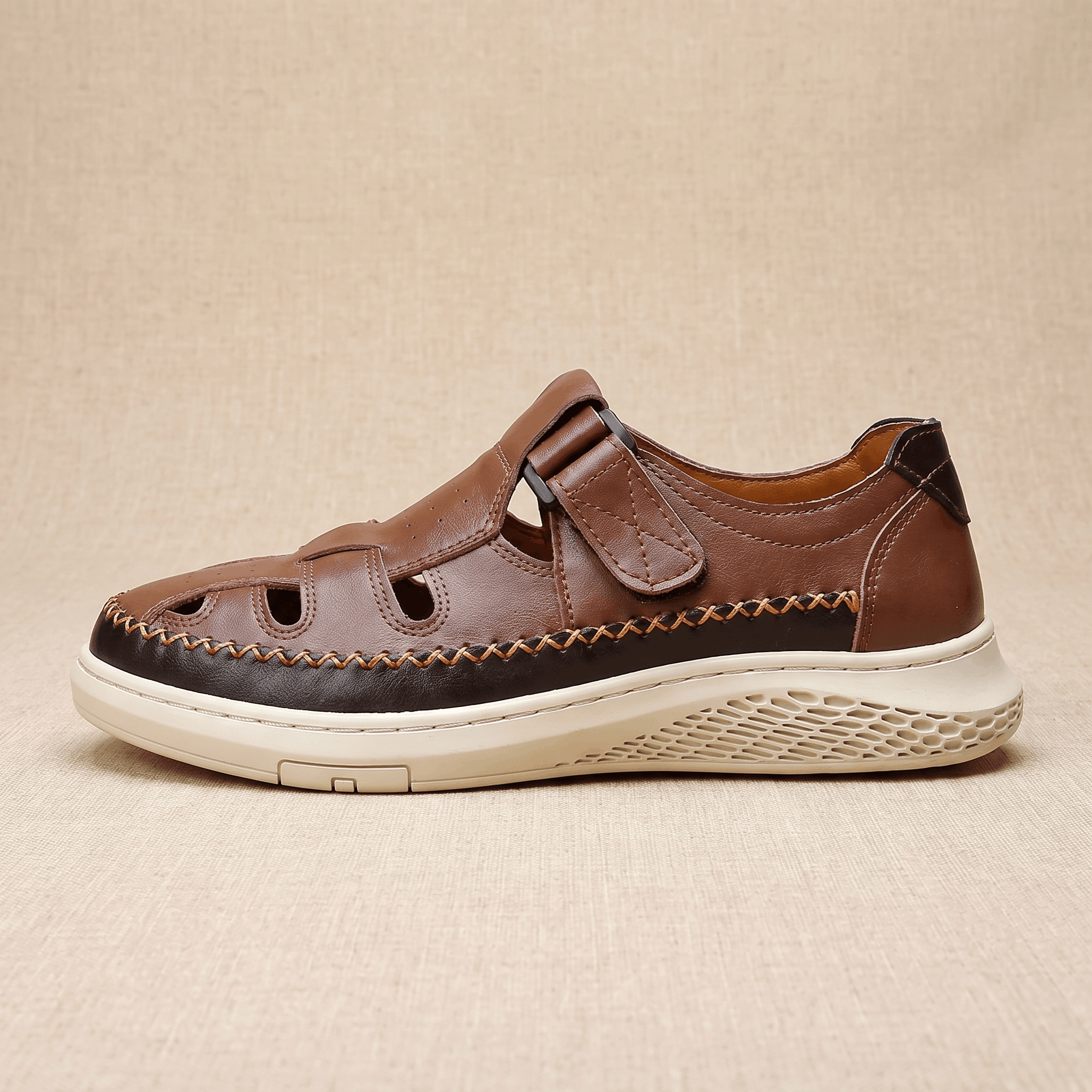 Tobias Leather Fisherman Sandals – Comfort Grip Sole