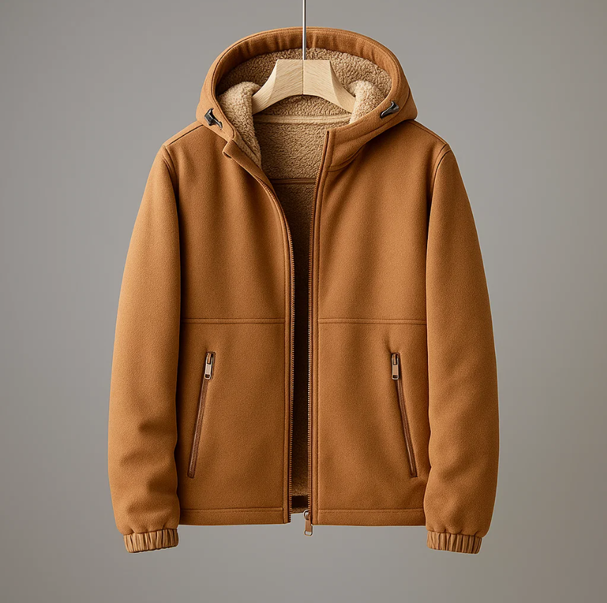 Reuben Men’s Zip Up Hoodie – Fleece-Lined Full Zip Jacket