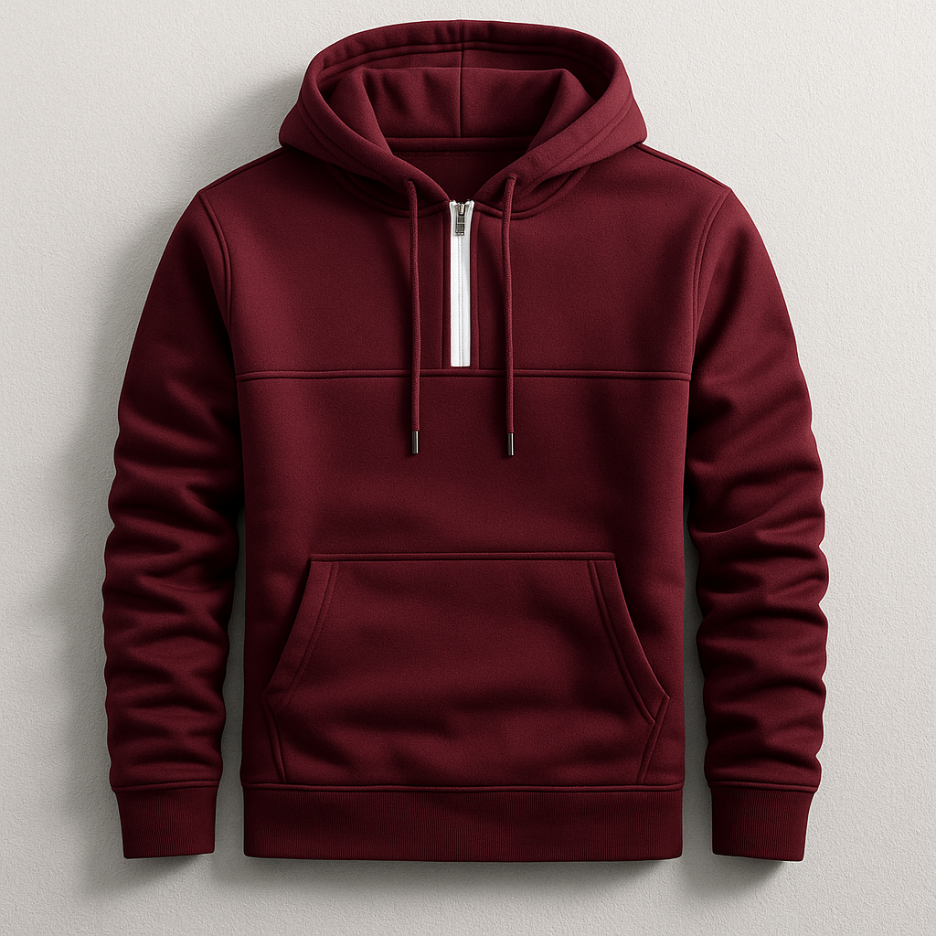 Billy Men’s Half-Zip Hoodie – Premium Fleece with Tailored Fit