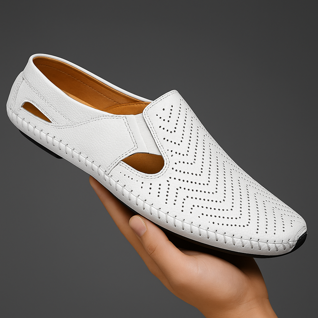Ramil Italian Leather Sandals – Cushioned Breathable Casual Summer Footwear