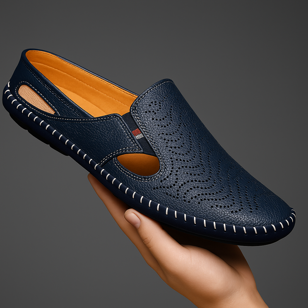 Ramil Italian Leather Sandals – Cushioned Breathable Casual Summer Footwear