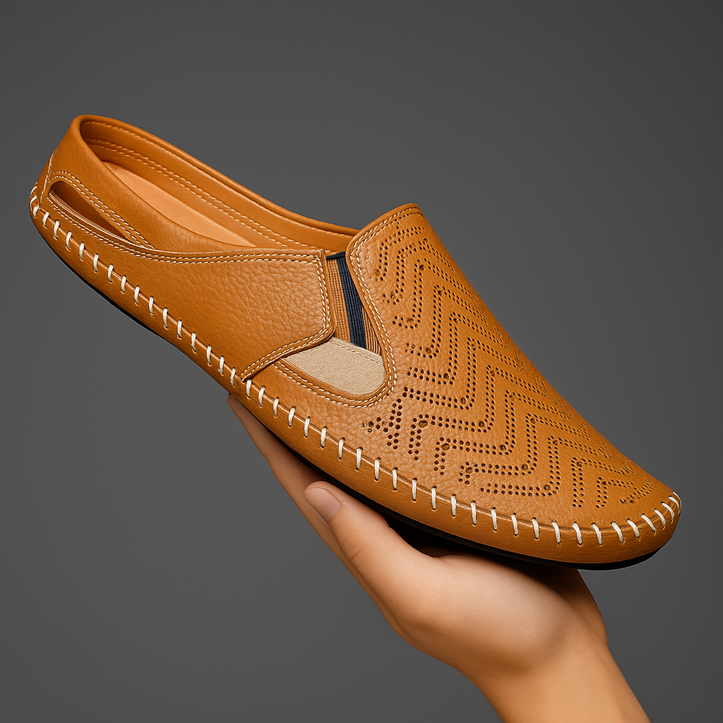 Ramil Italian Leather Sandals – Cushioned Breathable Casual Summer Footwear