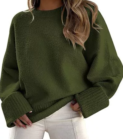 Livia Women's Knit Sweater – Plush Ribbed Knit Pullover