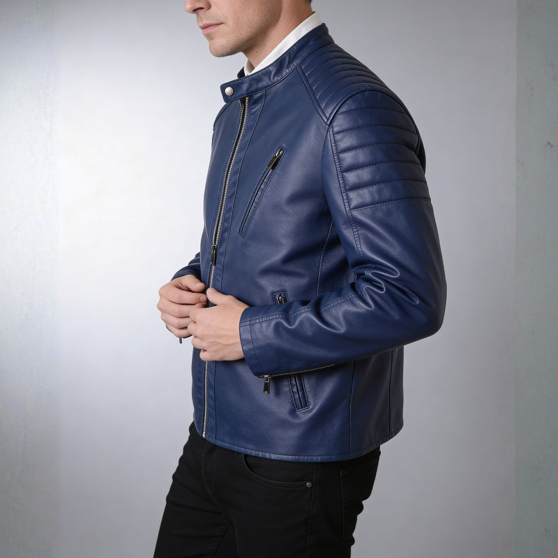 Romeo Men’s Leather Biker Jacket