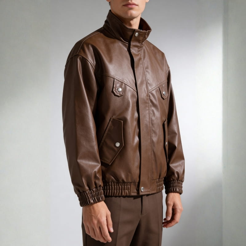 Renato Men’s Leather Bomber Jacket