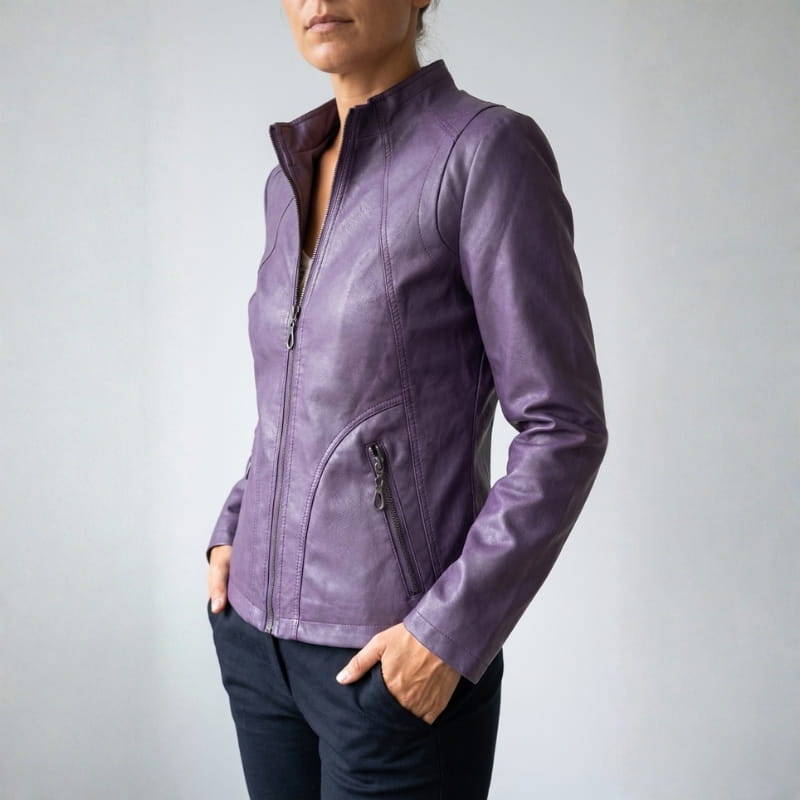 Marna Women's Matte Leather Jacket