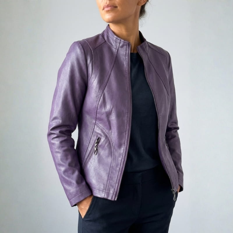Marna Women's Matte Leather Jacket