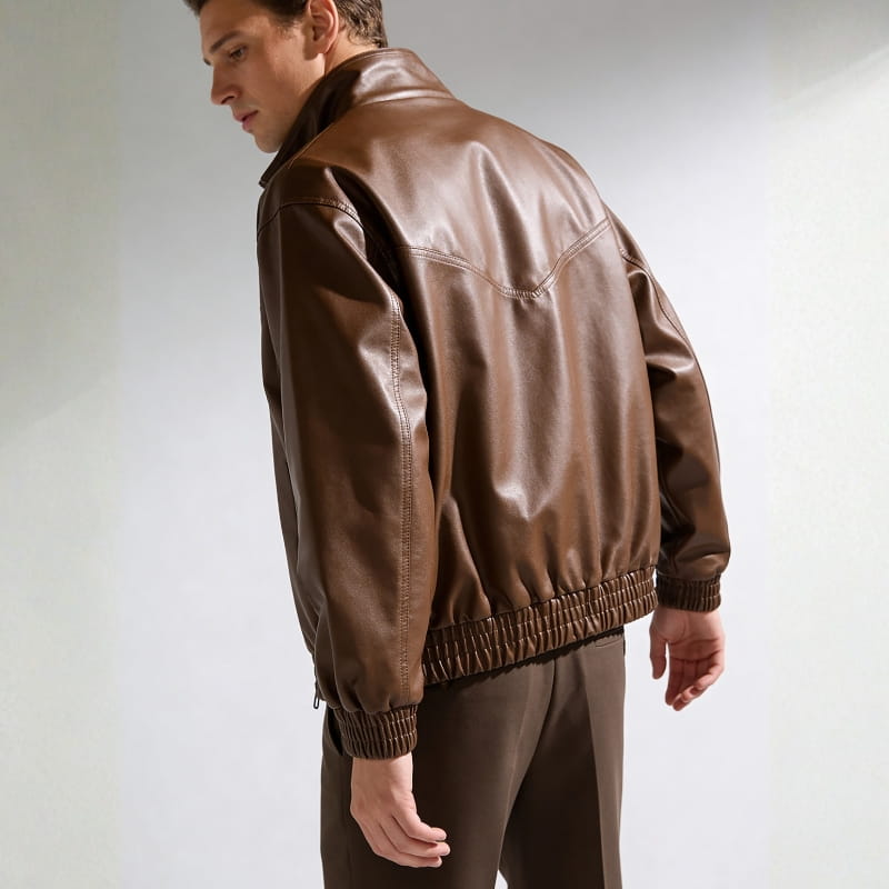 Renato Men’s Leather Bomber Jacket
