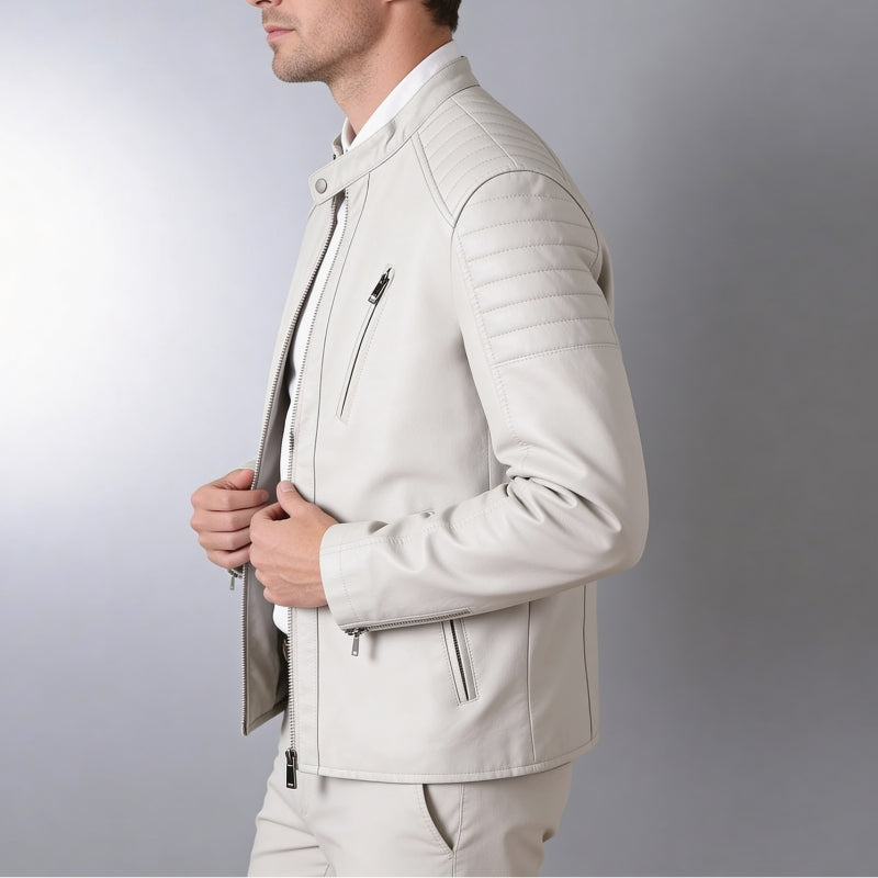 Romeo Men’s Leather Biker Jacket