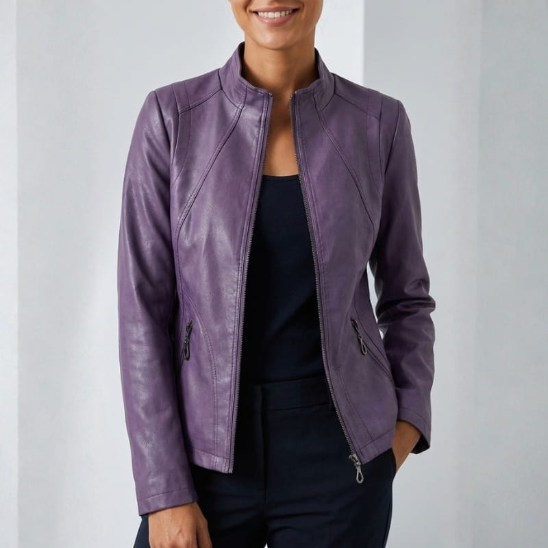 Marna Women's Matte Leather Jacket