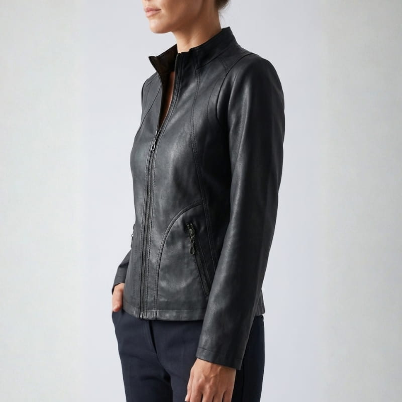 Marna Women's Matte Leather Jacket