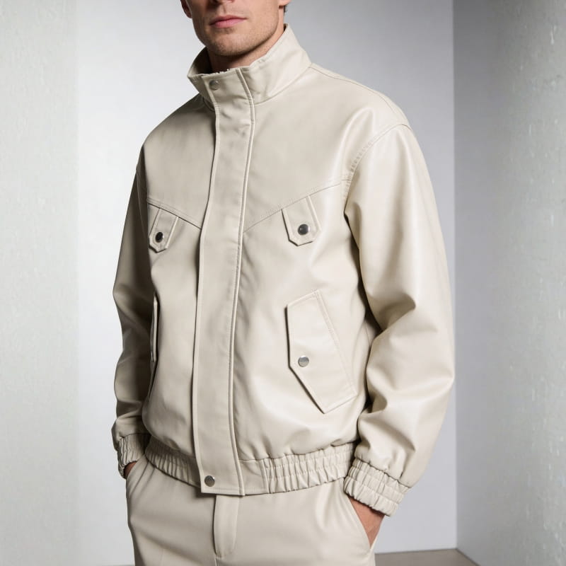 Renato Men’s Leather Bomber Jacket