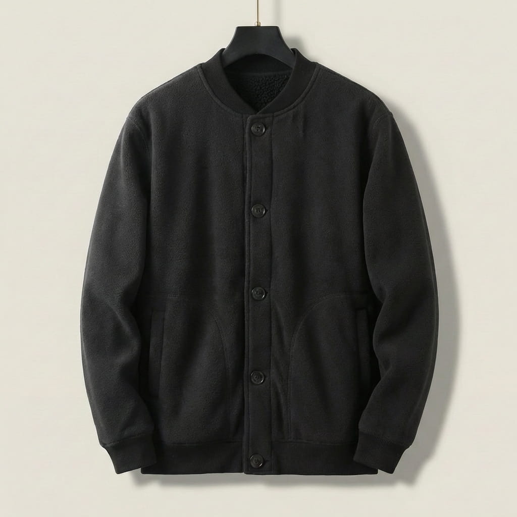 Emilio Men’s Fleece-Lined Button Up Jacket