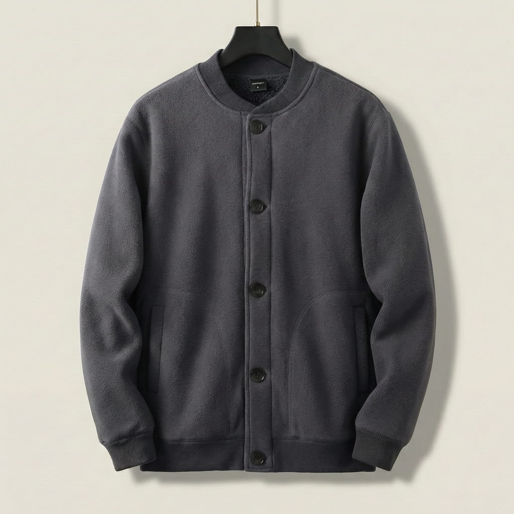 Emilio Men’s Fleece-Lined Button Up Jacket