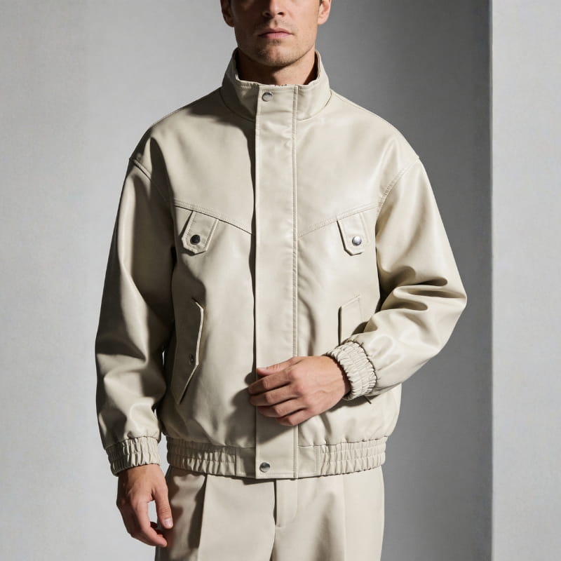 Renato Men’s Leather Bomber Jacket