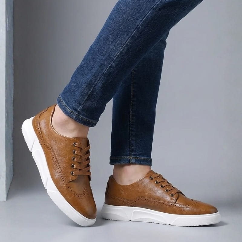 Reno Men's Leather Brogue Casual Shoes