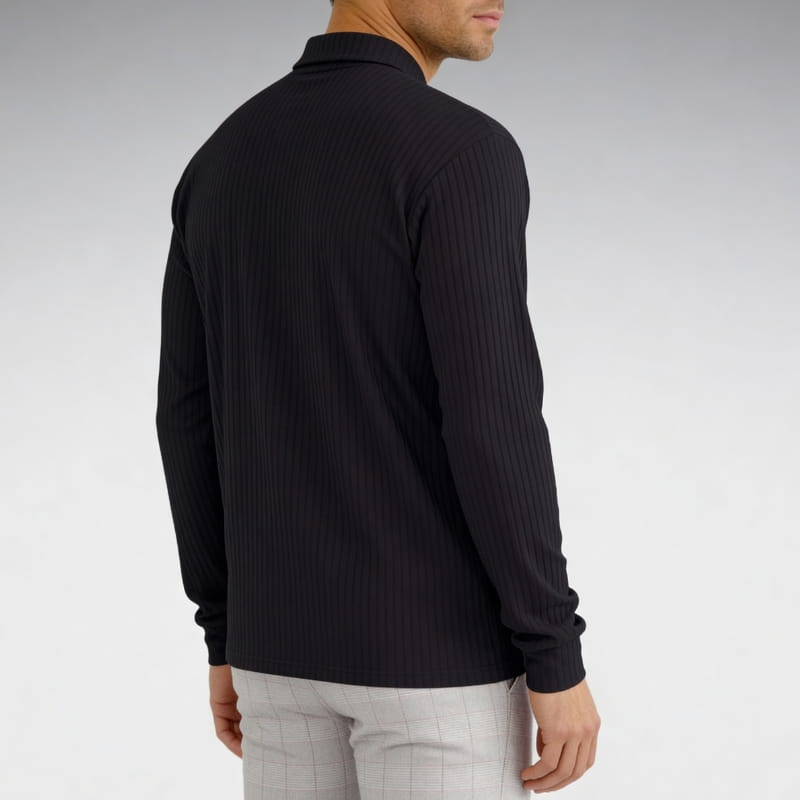 Rafael Men's Ribbed Long Sleeve Polo