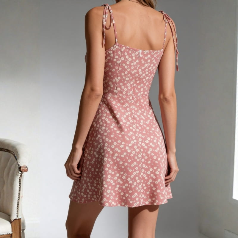Mikaela Flowing Mini Dress – Soft Drape Summer Silhouette