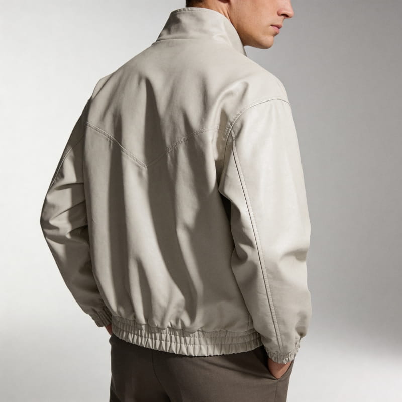 Renato Men’s Leather Bomber Jacket