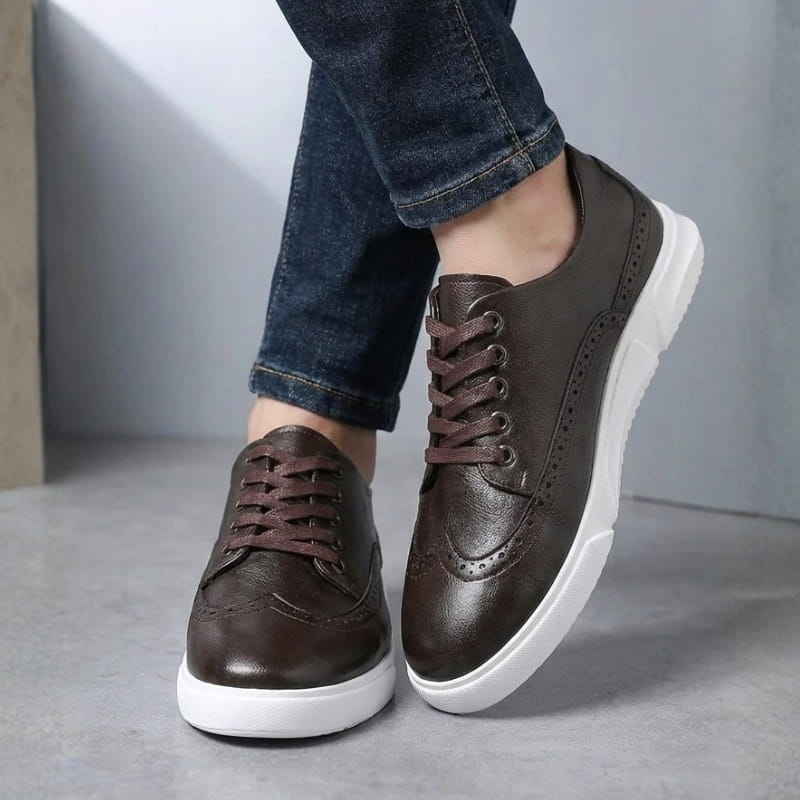 Reno Men's Leather Brogue Casual Shoes