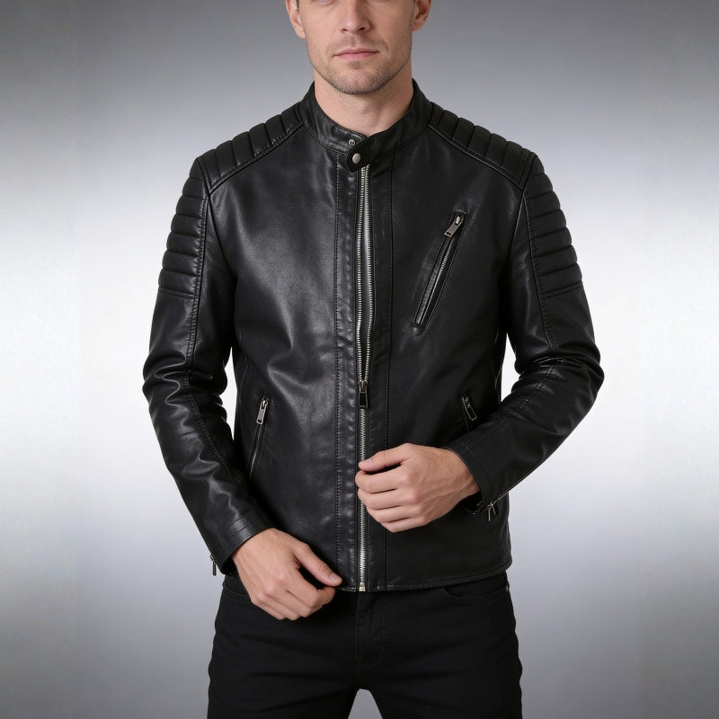 Romeo Men’s Leather Biker Jacket