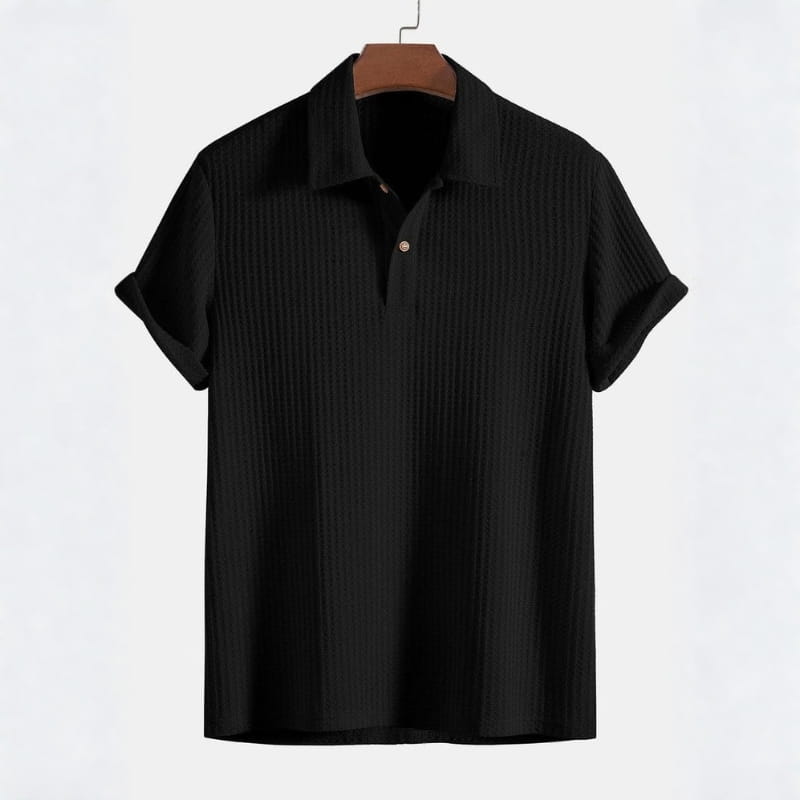 Dante Men's Waffle Knit Polo Shirt