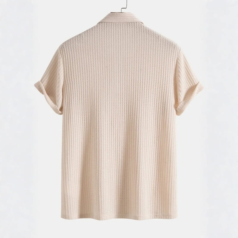 Dante Men's Waffle Knit Polo Shirt