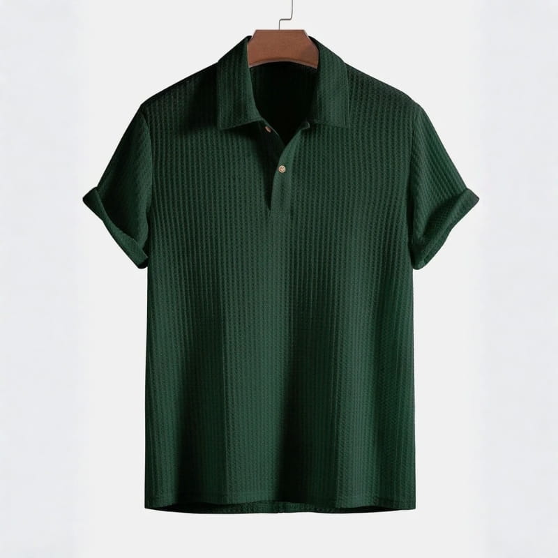 Dante Men's Waffle Knit Polo Shirt