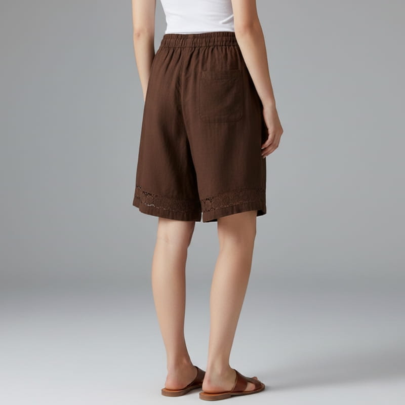 Martina Women’s Cotton Lace Trim Shorts