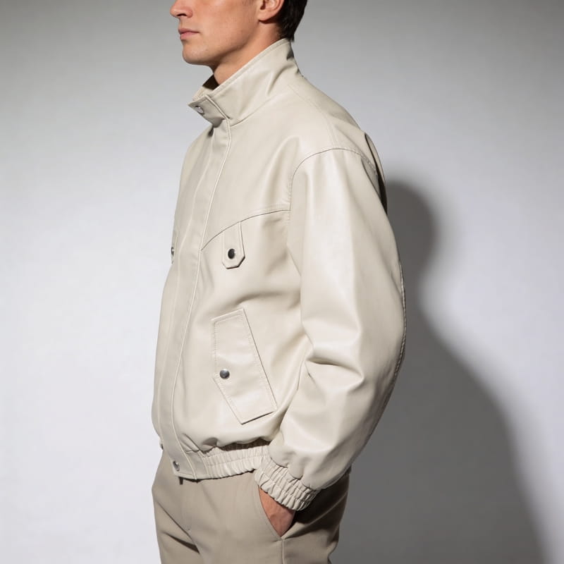 Renato Men’s Leather Bomber Jacket