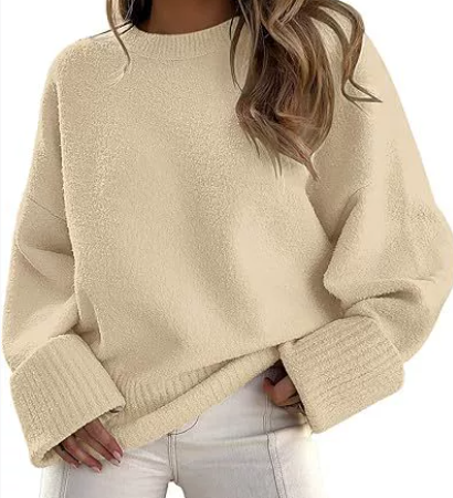 Livia Women's Knit Sweater – Plush Ribbed Knit Pullover