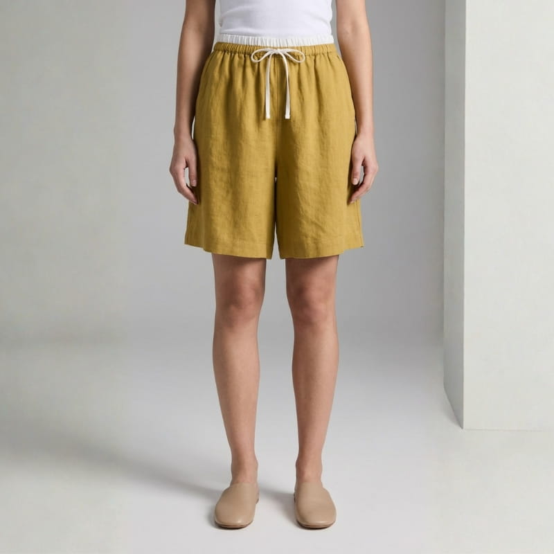 Isabella Cotton Linen Drawstring Shorts – Relaxed Breathable Summer Shorts