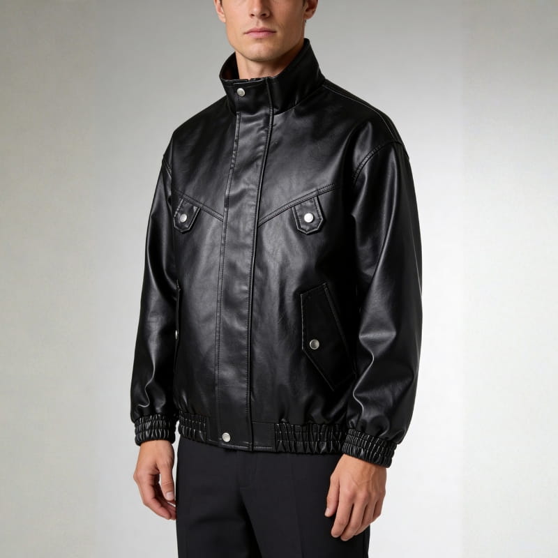 Renato Men’s Leather Bomber Jacket