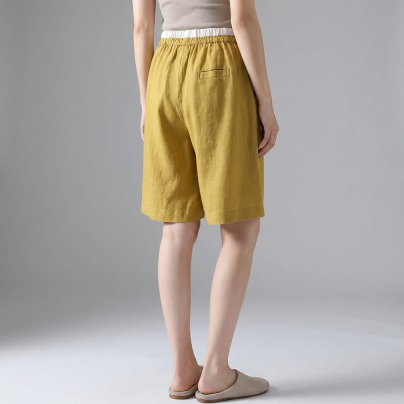Isabella Cotton Linen Drawstring Shorts – Relaxed Breathable Summer Shorts