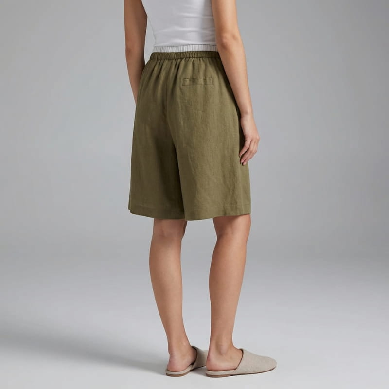 Isabella Cotton Linen Drawstring Shorts – Relaxed Breathable Summer Shorts