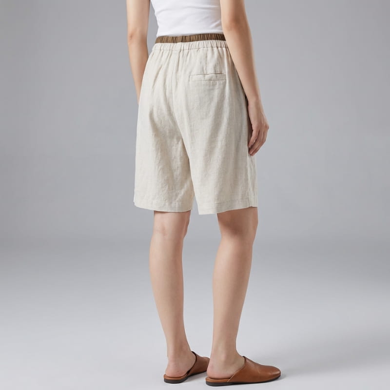 Isabella Cotton Linen Drawstring Shorts – Relaxed Breathable Summer Shorts