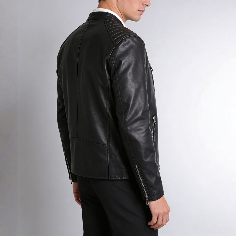 Romeo Men’s Leather Biker Jacket