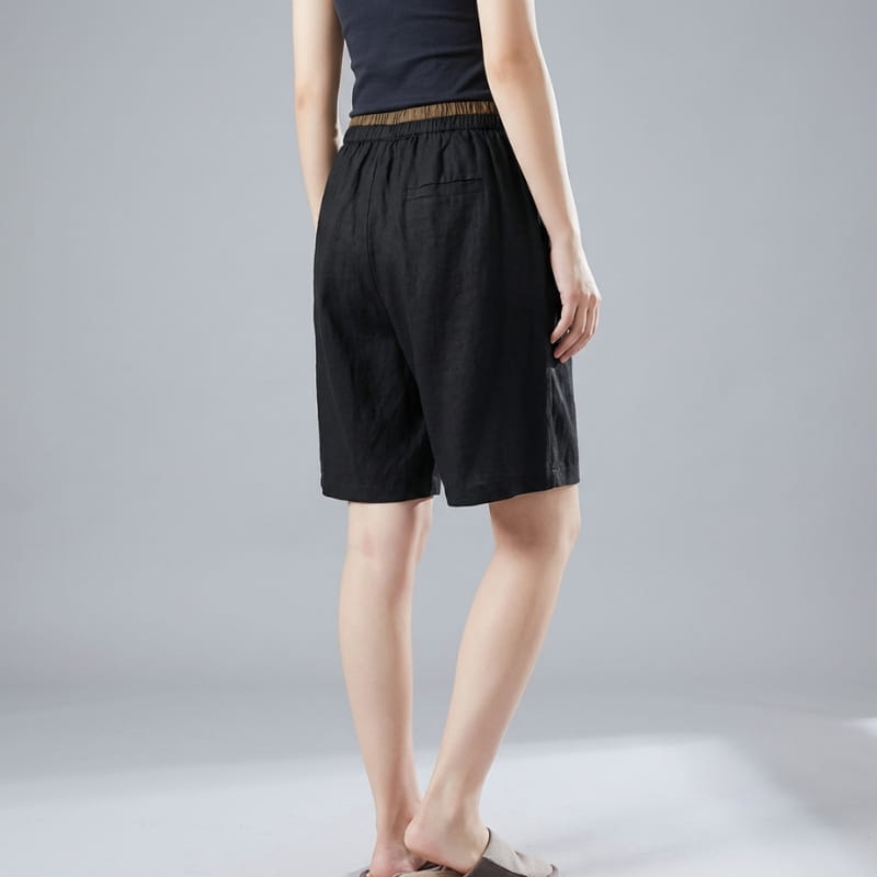 Isabella Cotton Linen Drawstring Shorts – Relaxed Breathable Summer Shorts