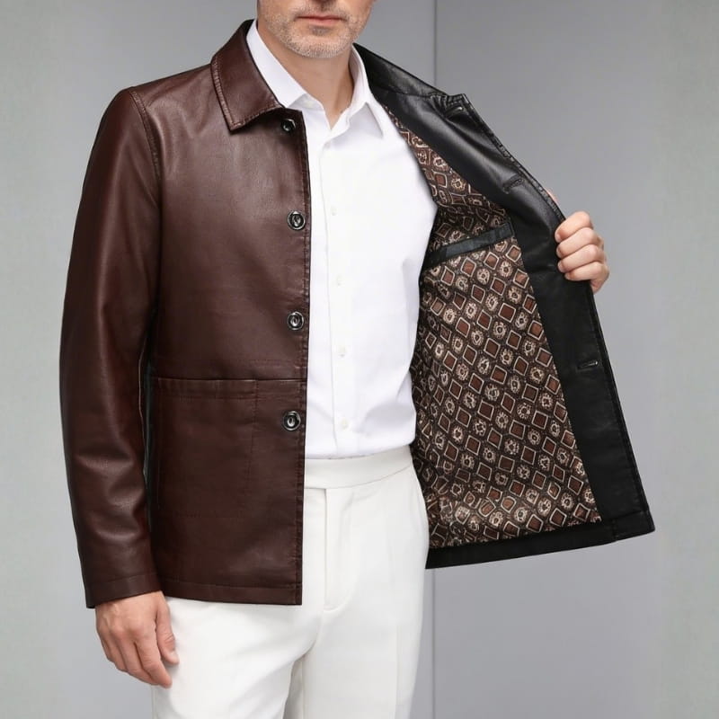 Sergio Men’s Eco-Leather Jacket
