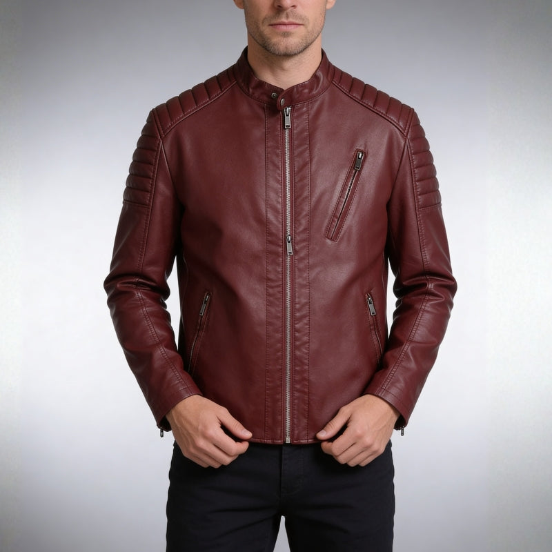 Romeo Men’s Leather Biker Jacket