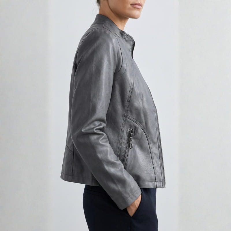 Marna Women's Matte Leather Jacket