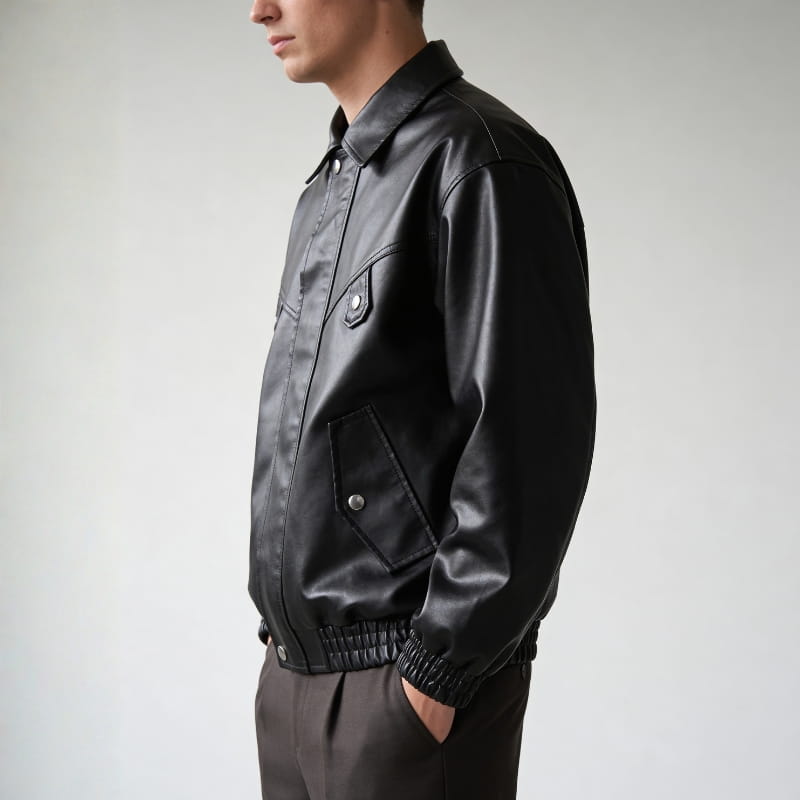 Renato Men’s Leather Bomber Jacket