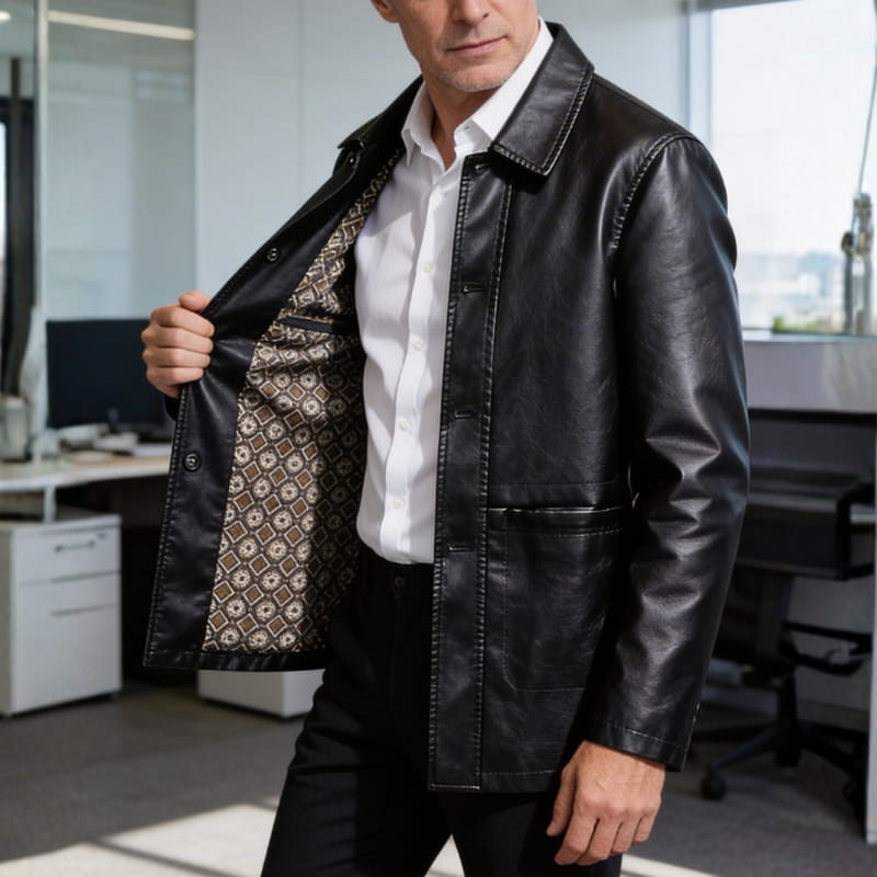 Sergio Men’s Eco-Leather Jacket
